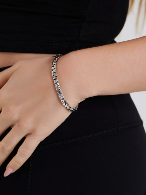 Devata Borobudur Oval Chain Bracelet In Silver