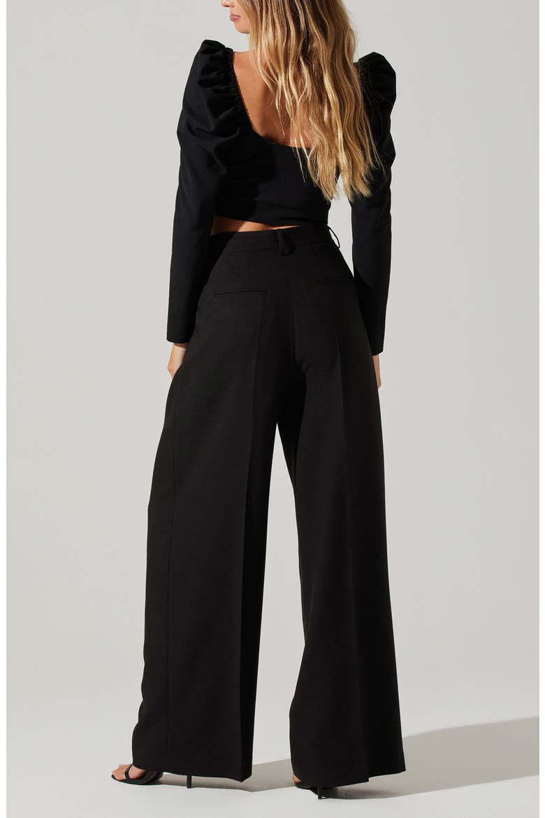 Milani High Waist Wide Leg Pants, Alternate, color, BLACK