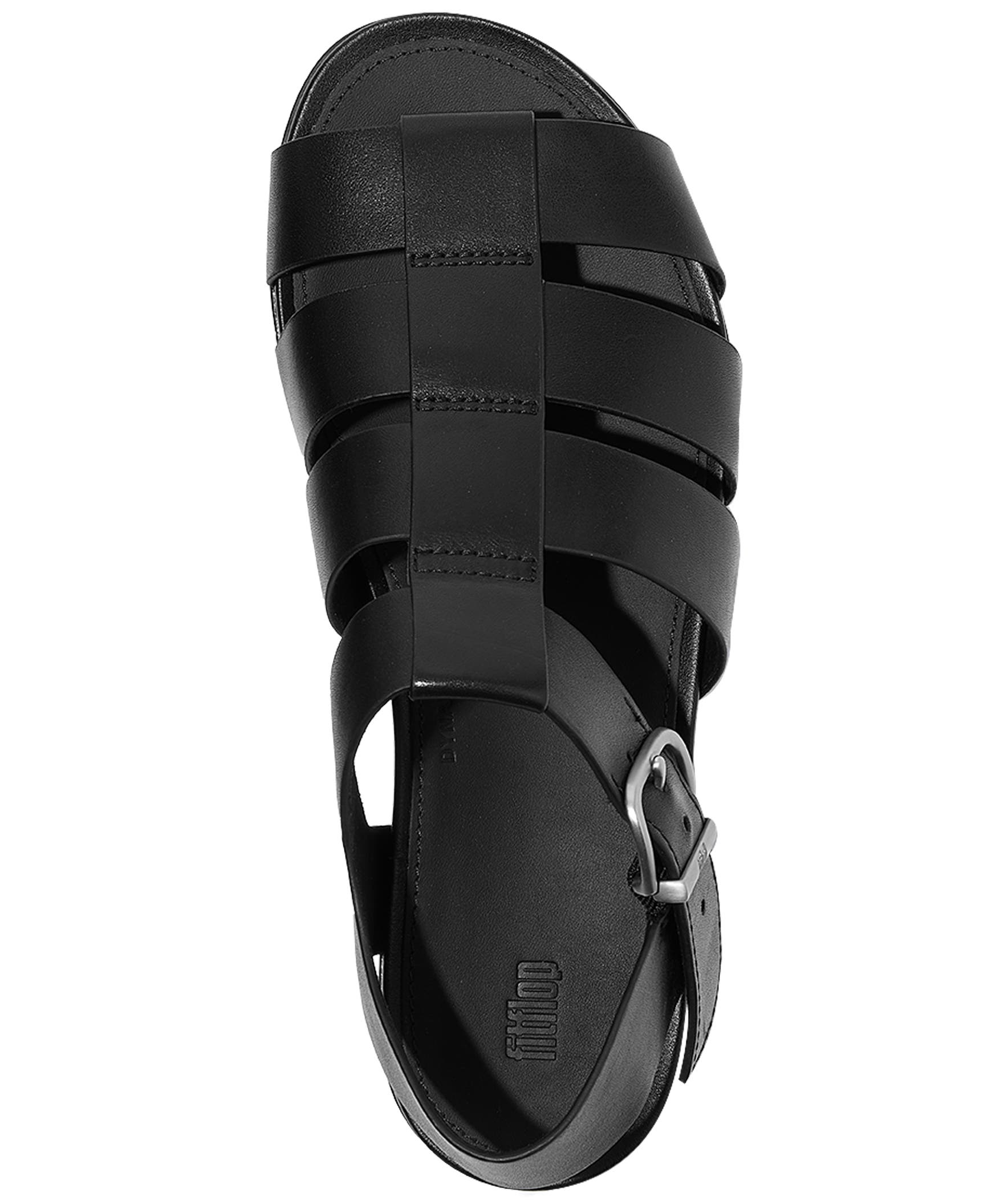 FitFlop Gracie Lea Fisherman Sandals, Alternate, color, Black