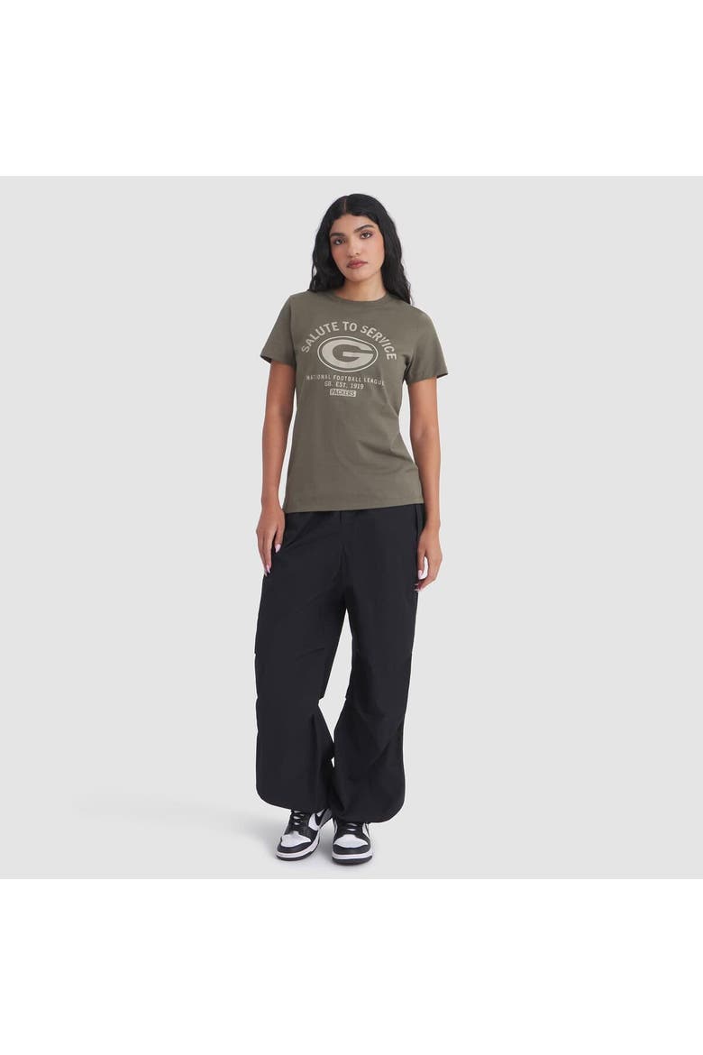 Women's Nike Olive Green Bay Packers 2025 Salute to Service Sideline T-Shirt, Alternate, color, Olive