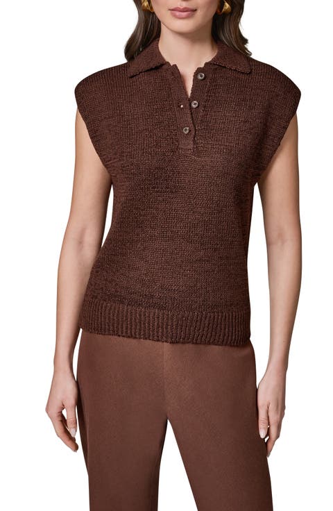 Sleeveless Polo Sweater