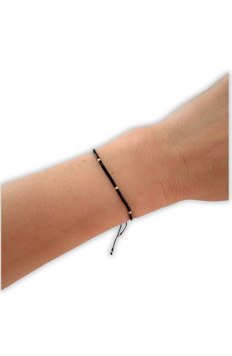 Emerson & Oliver Beaded Friendship Bracelet, Alternate, color, Black