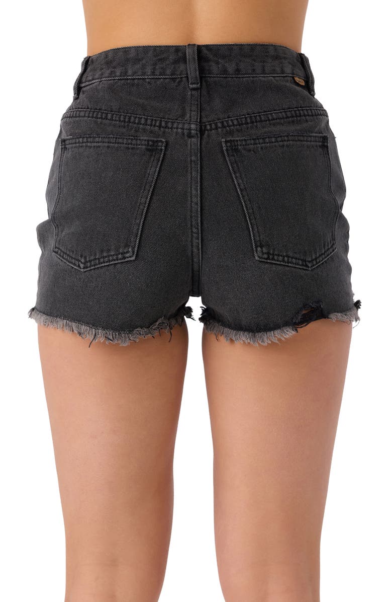 O'Neill Lanisa Fray Hem Denim Shorts, Alternate, color, 