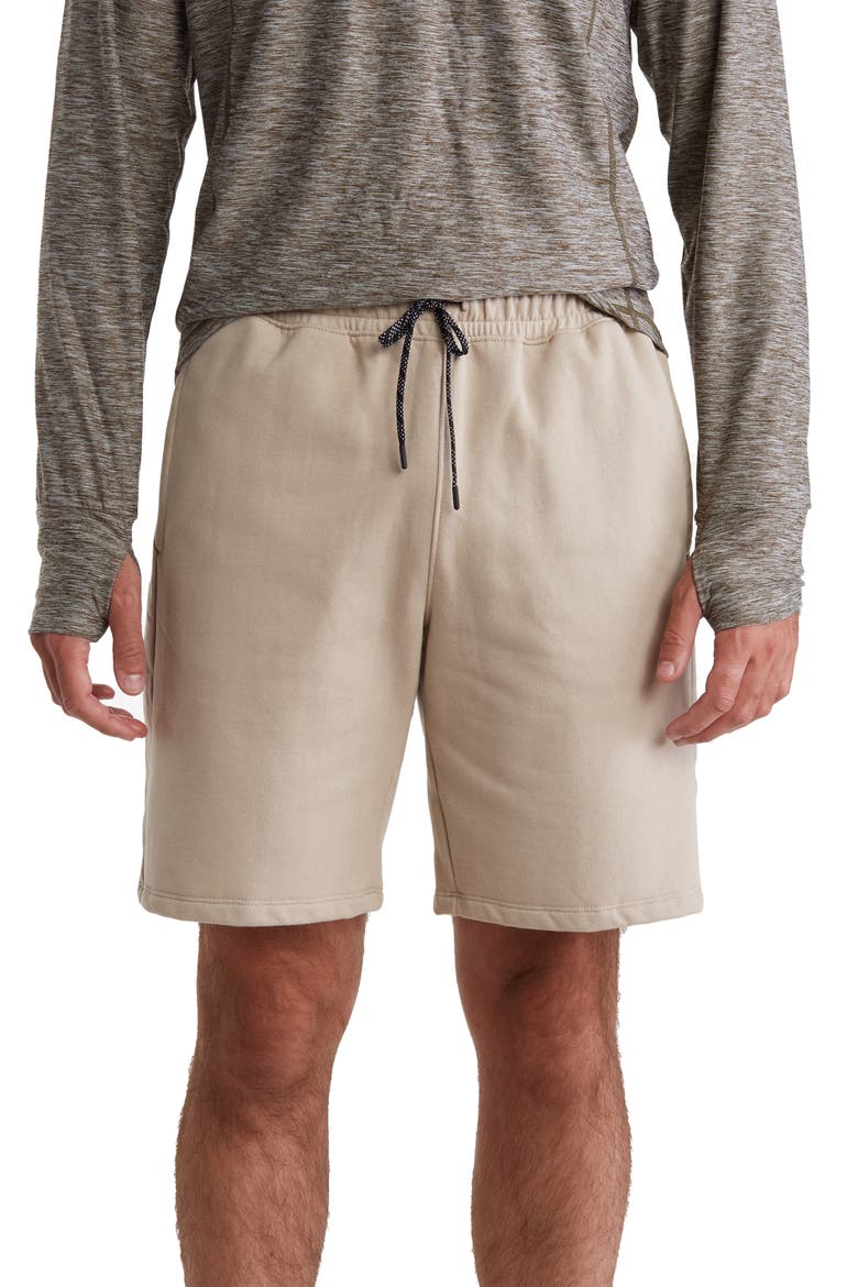 Freestyle Fleece 9" Shorts, Main, color, BEIGE STRING