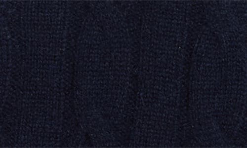 Sporty And Rich Sporty & Rich Src Monogram Cashmere & Wool Cable Knit Cardigan In Blue