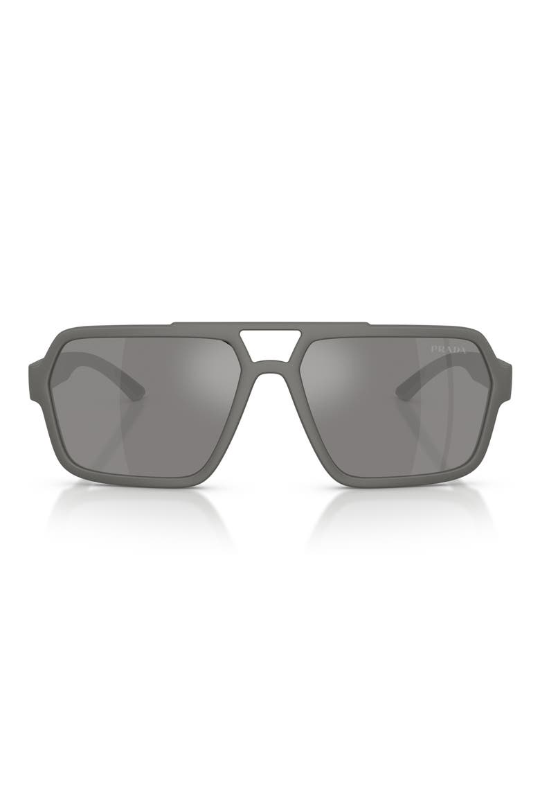 59mm Pilot Sunglasses, Main, color, GREY MIRROR SILVER