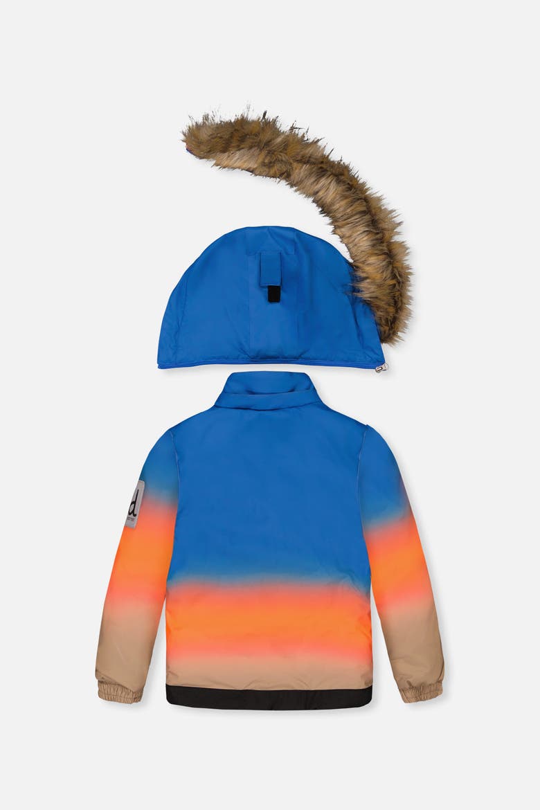 Play Gradient Jacket & Reinforced Pants Two Piece Snowsuit, Alternate, color, Blue and Orange Gradient