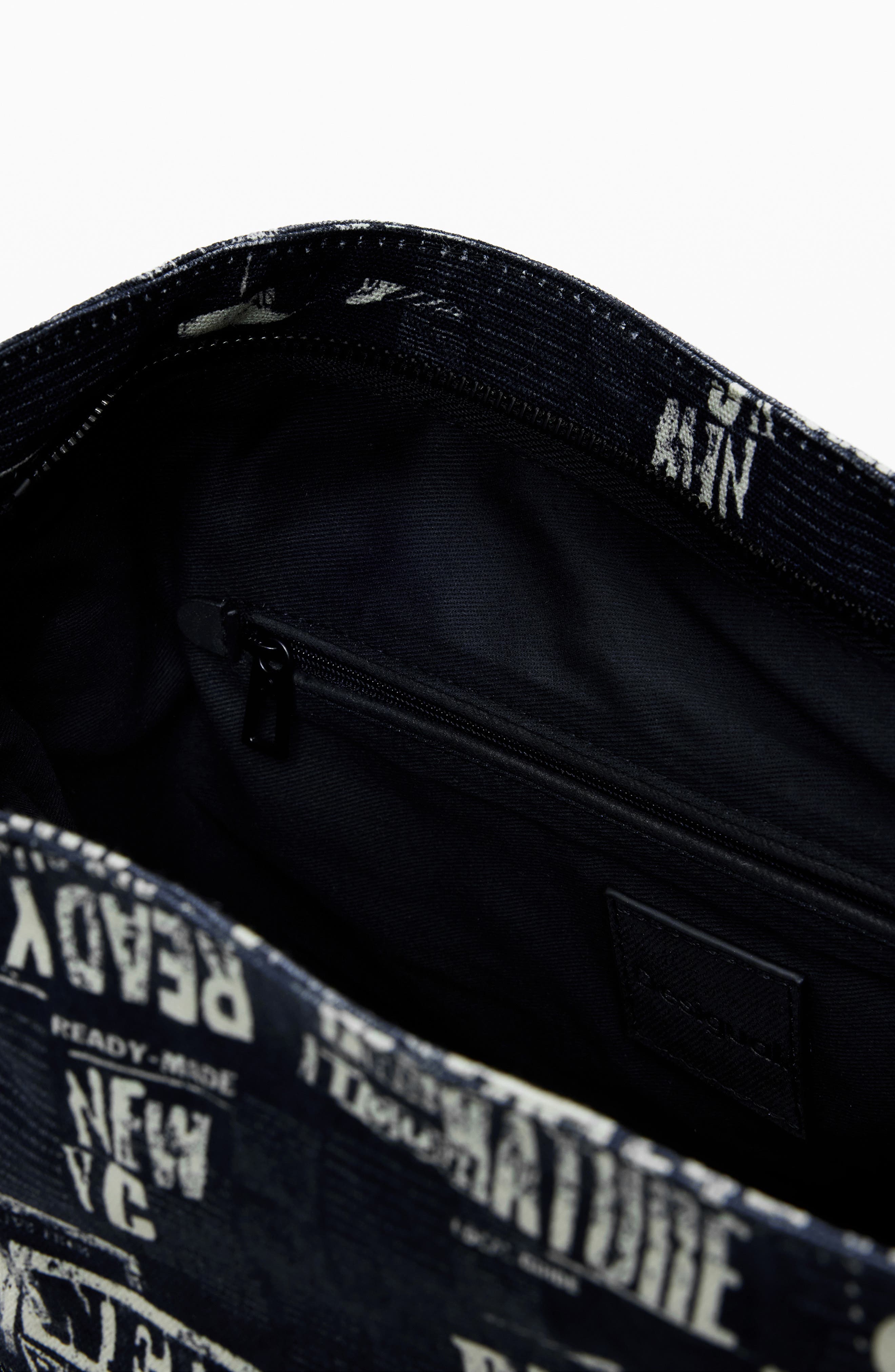 Desigual Cotton Canvas Shoulder Bag, Alternate, color, 