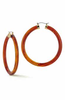SPHERA MILANO Large Round Hoop Earrings