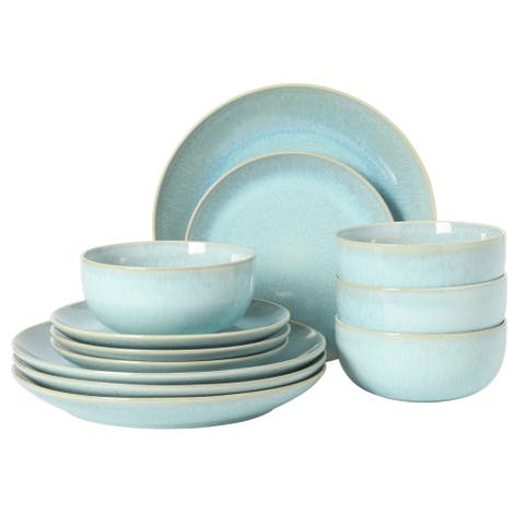 Pine Coast 12 Piece Plates and Bowls Dinnerware Set