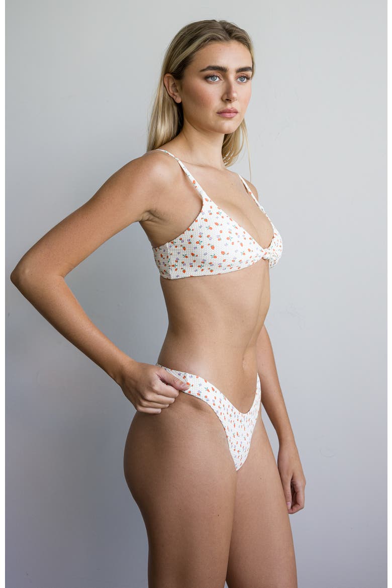 Zen Knotted Triangle Bikini Top, Alternate, color, Shortcake