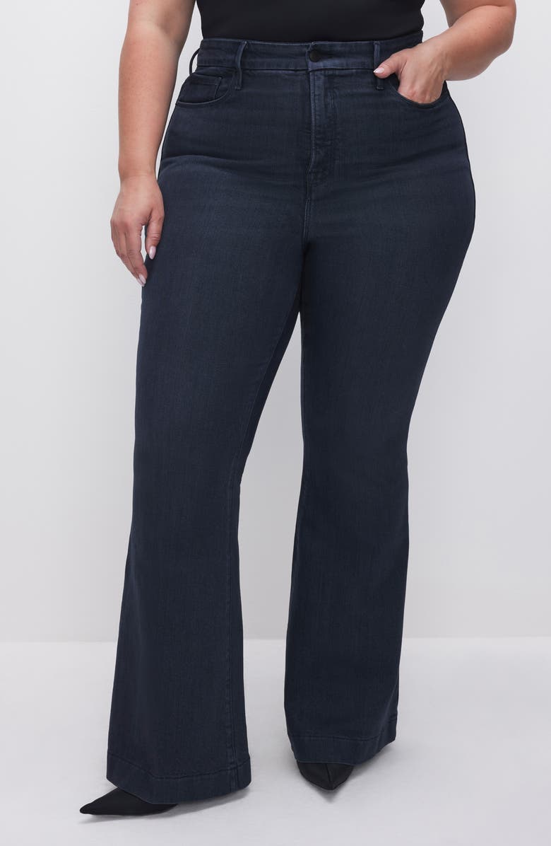 Good American Good Legs Flare Jeans, Alternate, color, Indigo516