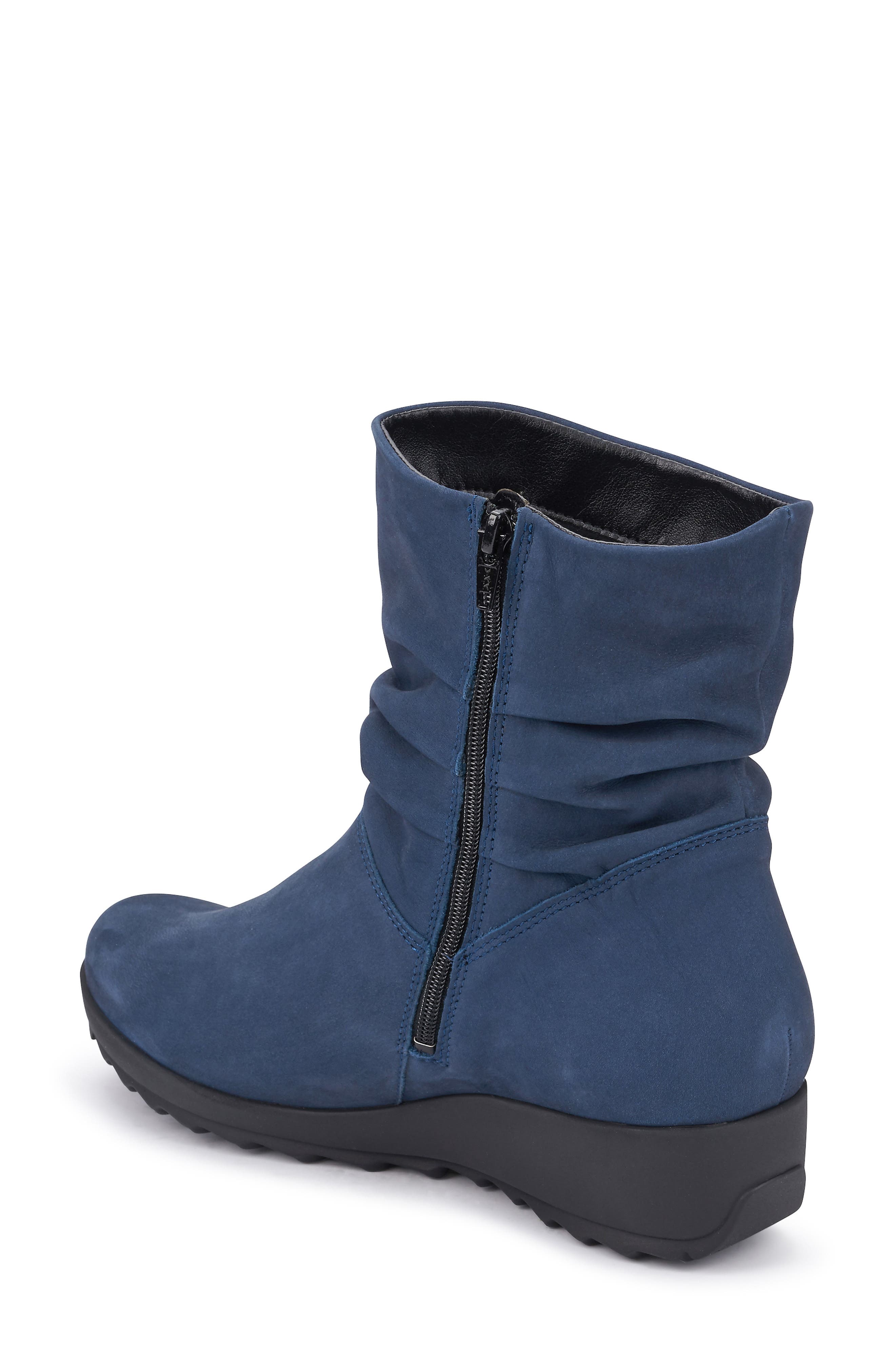 Agatha Bootie, Alternate, color, JEANS BLUE LEATHER