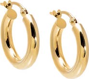 BY ADINA EDEN Solid Rounded Tube Hoop Earring 14K