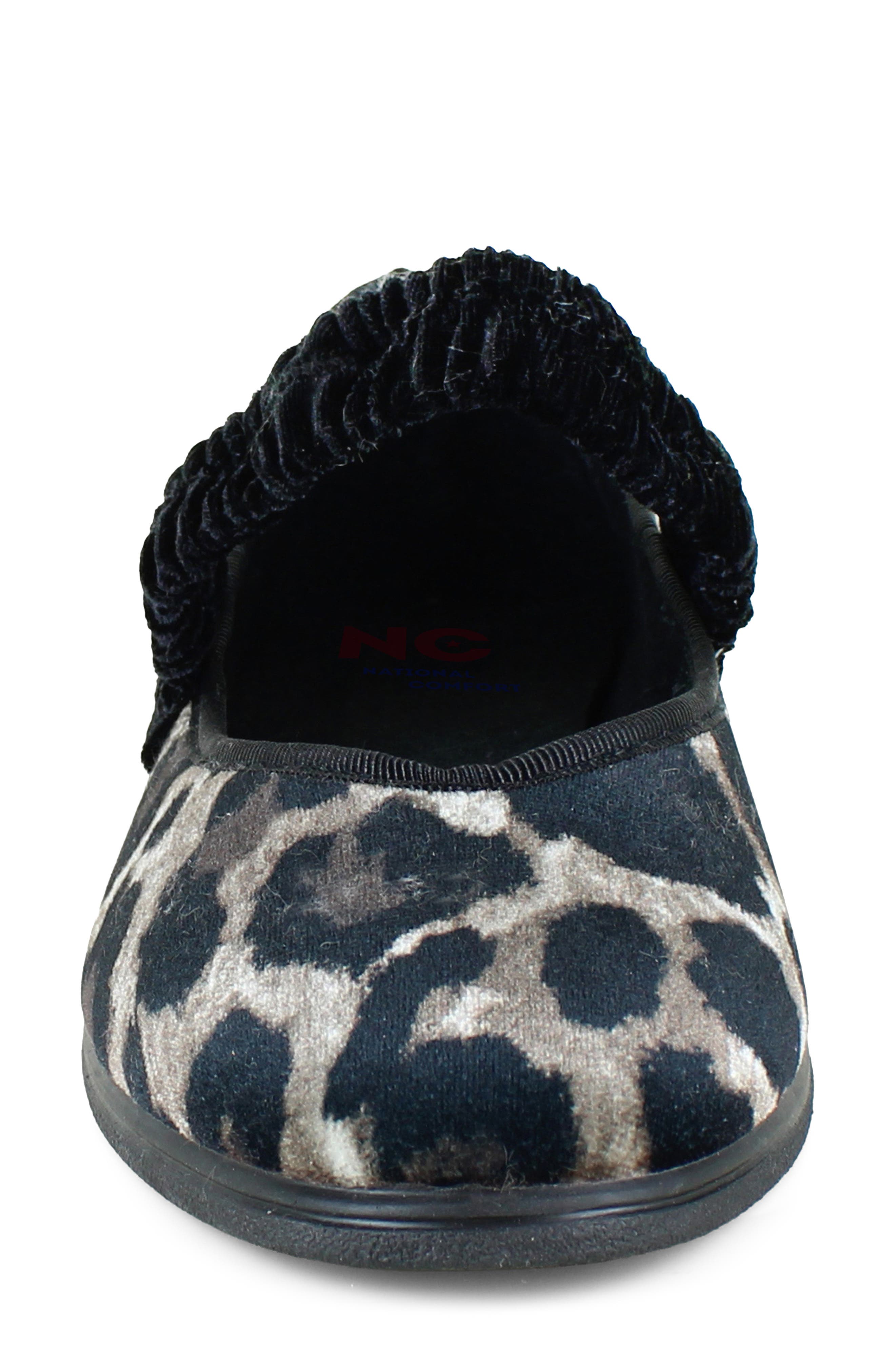 Print Mary Jane Flat, Alternate, color, LEOPARD FABRIC