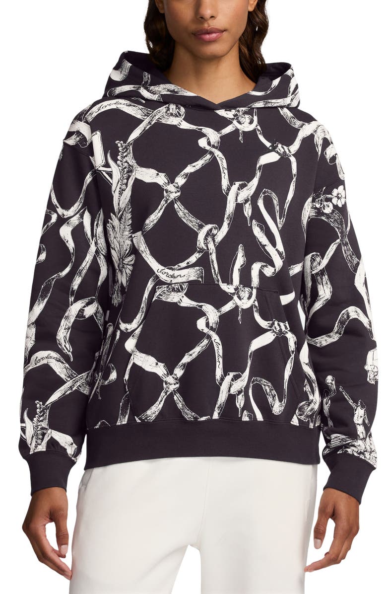 Jordan Brooklyn Print Fleece Hoodie, Main, color, 