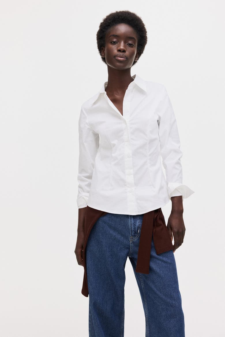 Fitted Shirt, Alternate, color, White