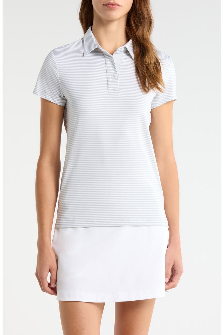 Kayla Polo Top, Main, color, GLACIER WHITE