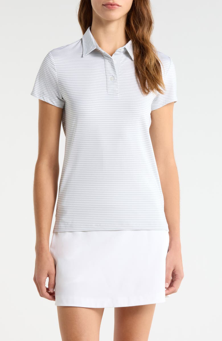 Swannies Kayla Polo Top, Main, color, Glacier White