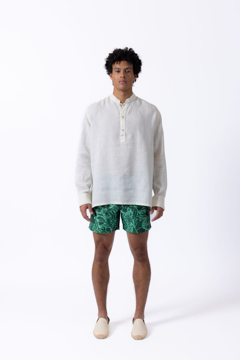 Edward Linen Polo, Alternate, color, Off White