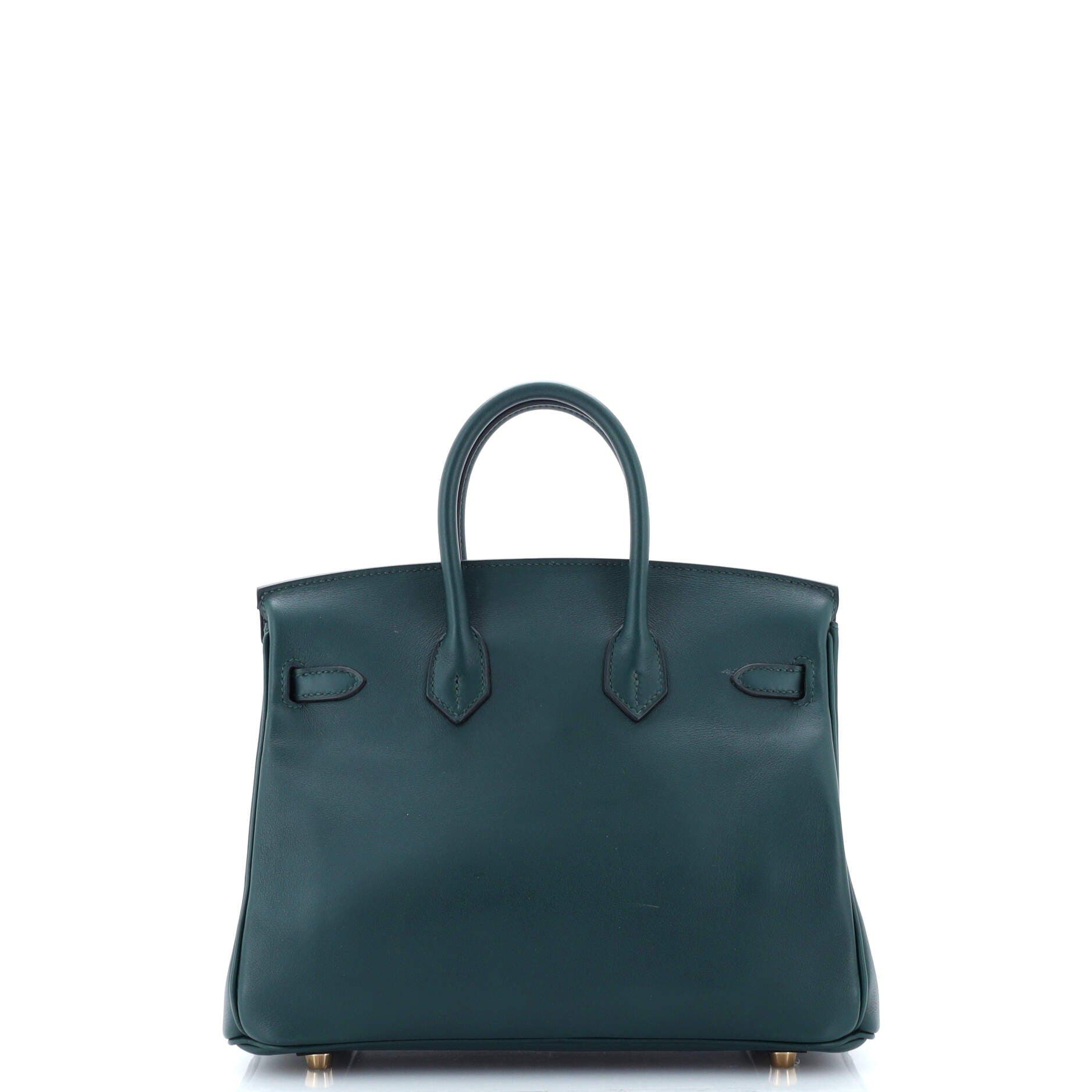 Pre-Owned Hermes Birkin Handbag Green Swift with Gold Hardware 25, Alternate, color, 