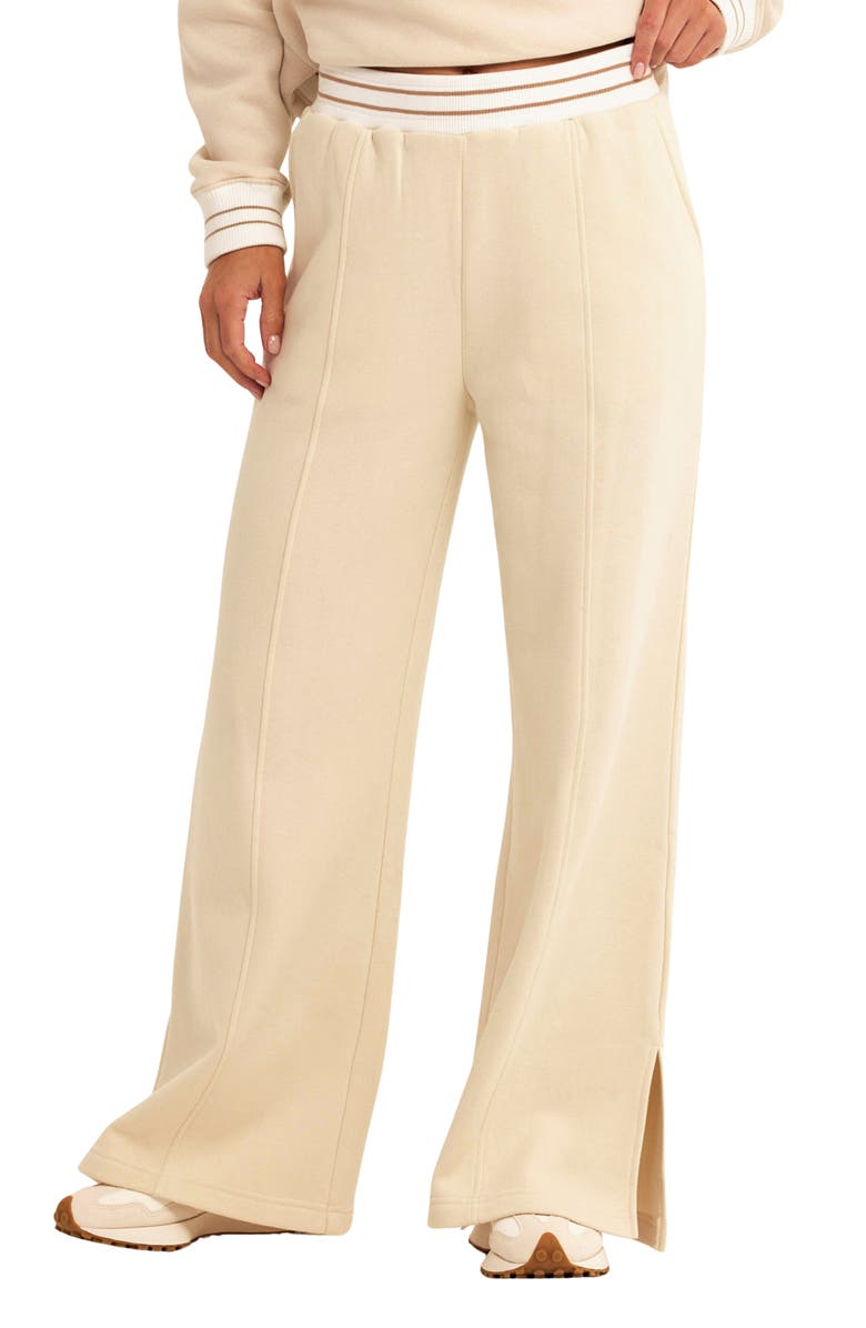 Threads 4 Thought Bellona Triblend Fleece Wide Leg Pants, Main, color, Tapioca / Balsa