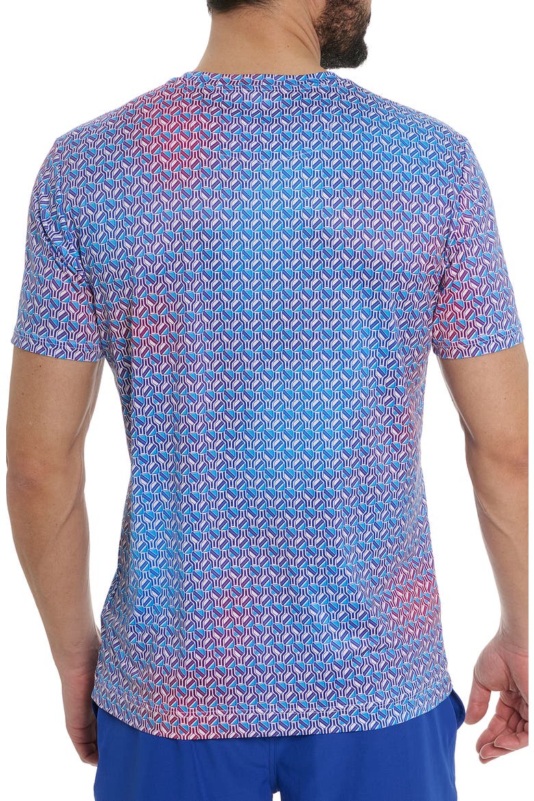 Paddle Me Geo Print Short Sleeve T-Shirt, Alternate, color, BLUE MULTI