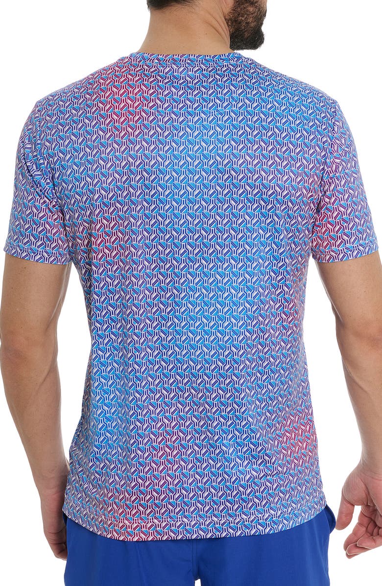 Robert Graham Paddle Me Geo Print Short Sleeve T-Shirt, Alternate, color, 