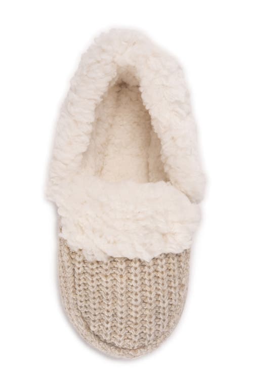 Muk Luks Anais Faux Fur Moccasin Slipper In Brown