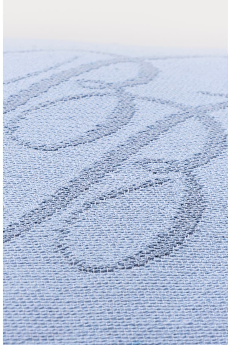 Chambray Monogram Accent Pillow, Alternate, color, LIGHT MARINE