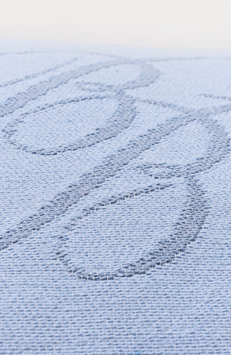 Brooks Brothers Chambray Monogram Accent Pillow, Alternate, color, Light Marine