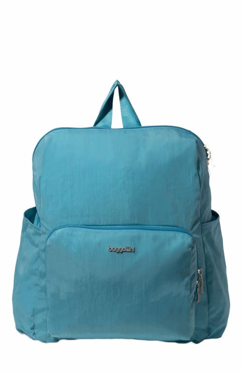 BAGGALLINI Carryall Packable Backpack in Seaside Blue 