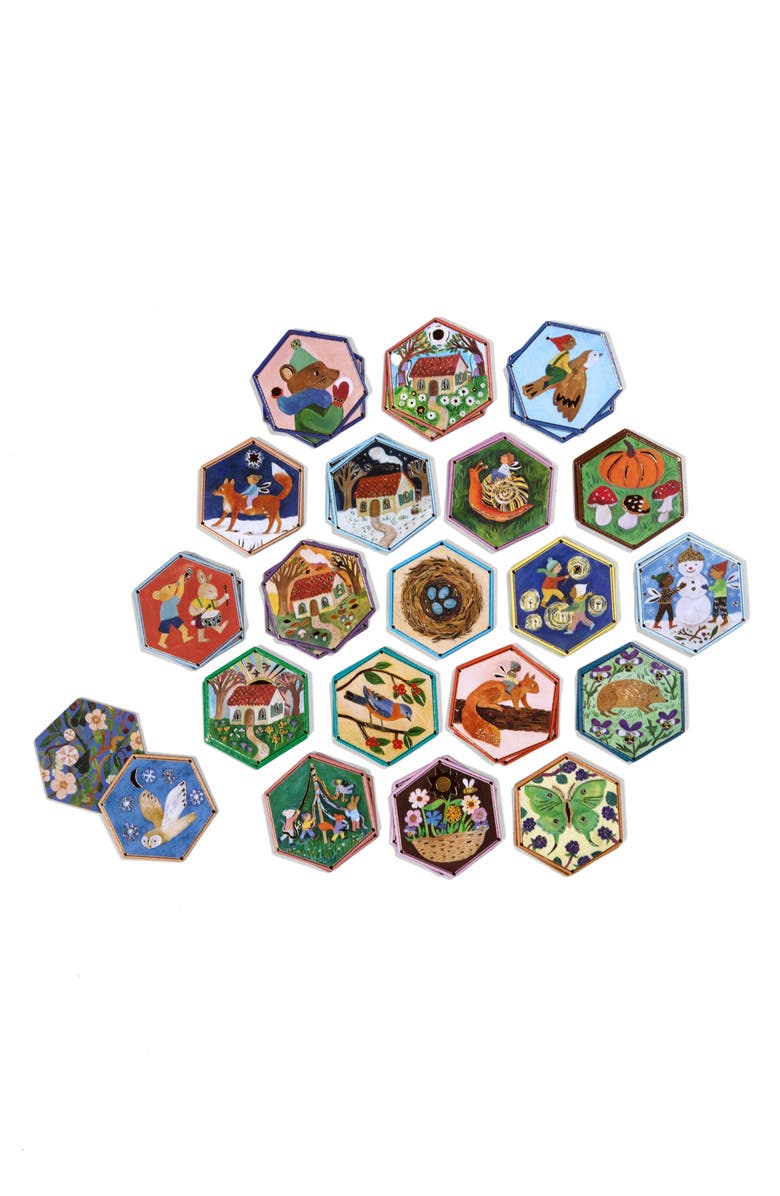 eeBoo Cottage Fairies Hexagon Memory & Matching Game, Alternate, color, Multi