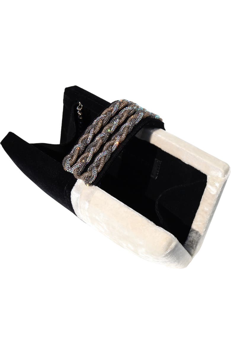 Simitri Braided Fringe Clutch, Alternate, color, Tuxedo