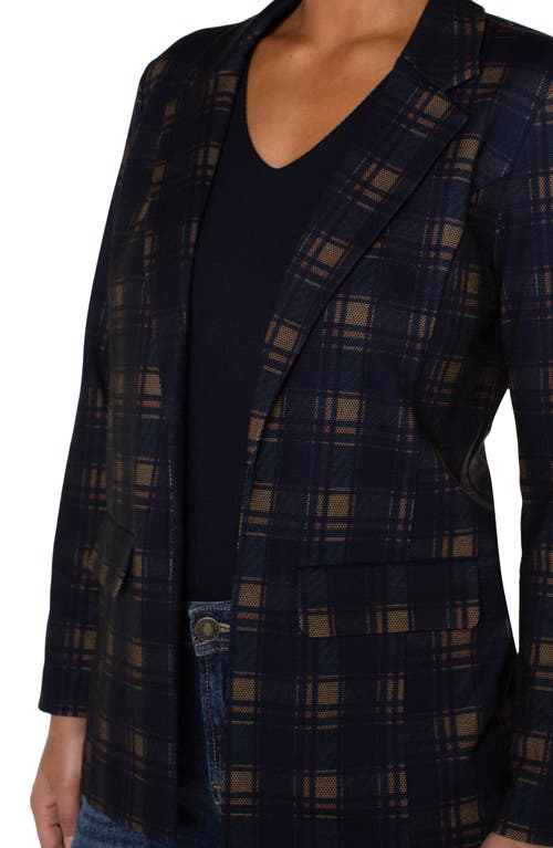 Liverpool Los Angeles Plaid Open Front Boyfriend Blazer