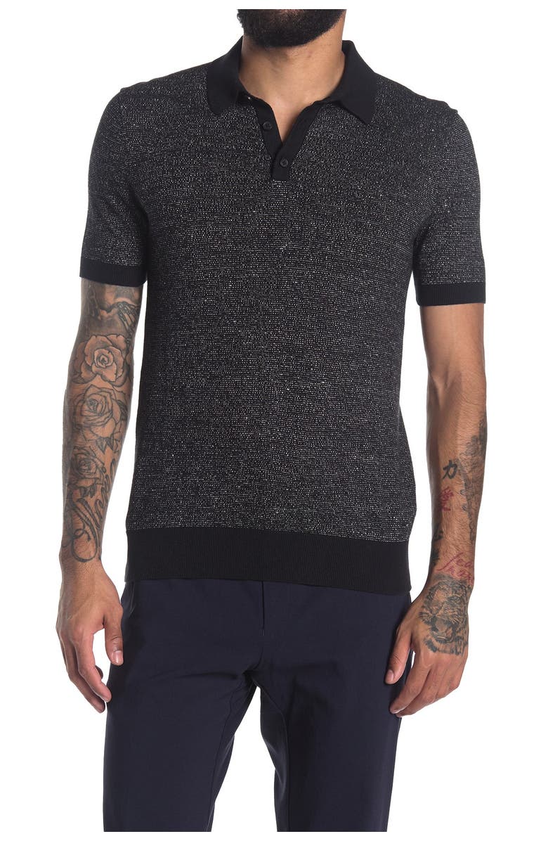 Calvin Klein Short Sleeve Heathered Polo, Main, color,