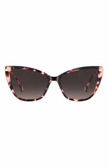 Carolina Herrera 55mm Gradient Rectangular Sunglasses