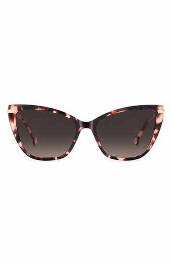 Carolina Herrera 55mm Gradient Rectangular Sunglasses