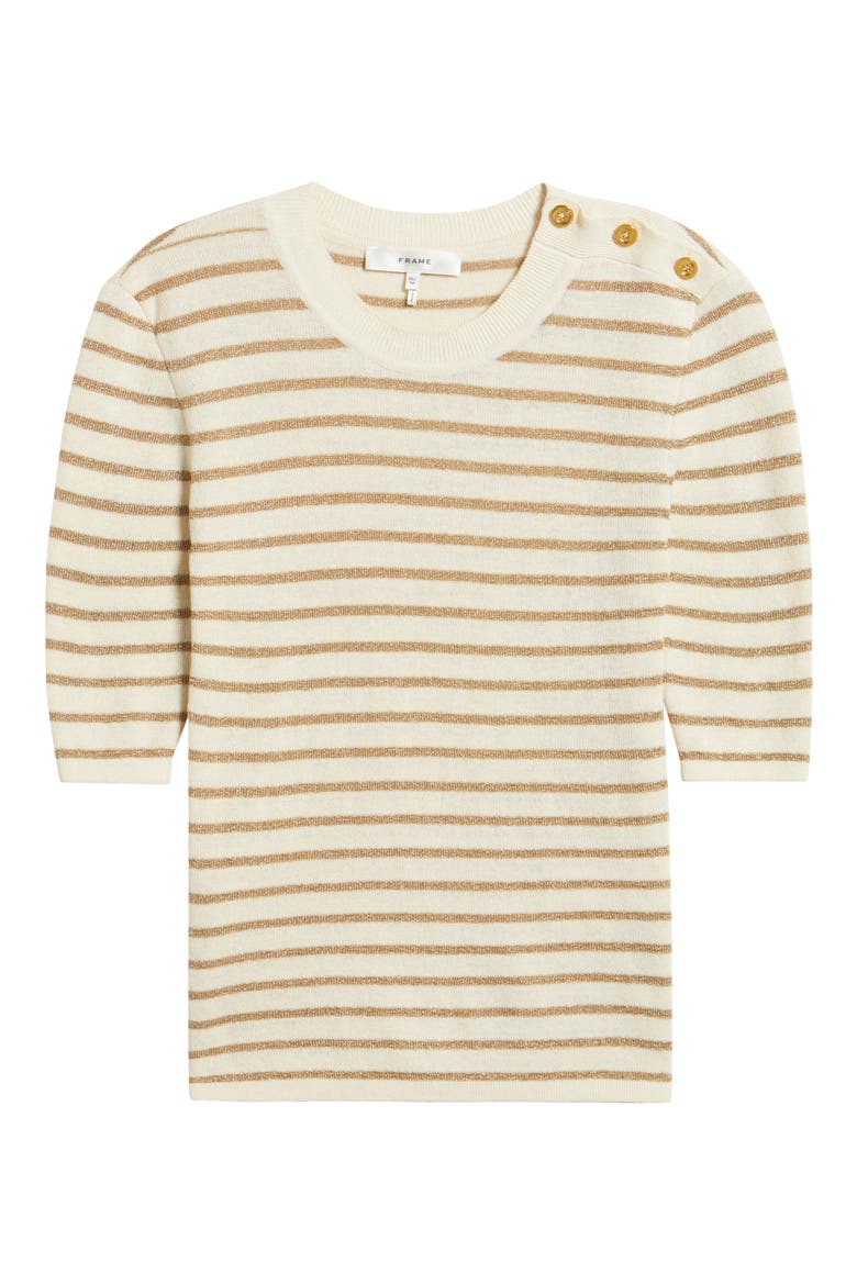 The Marina Elbow Sleeve Sweater, Alternate, color, CREAM MULTI