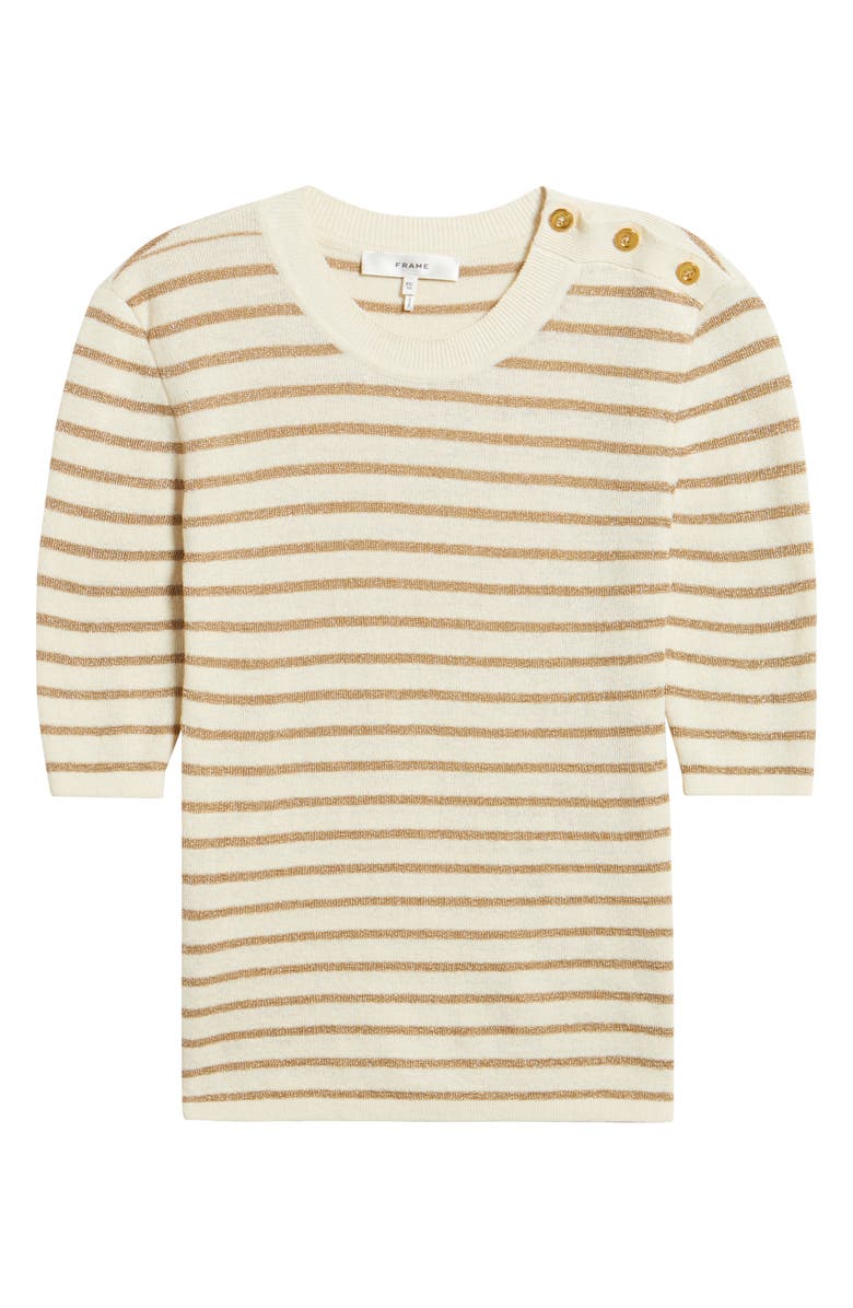 FRAME The Marina Elbow Sleeve Sweater, Alternate, color, Cream Multi