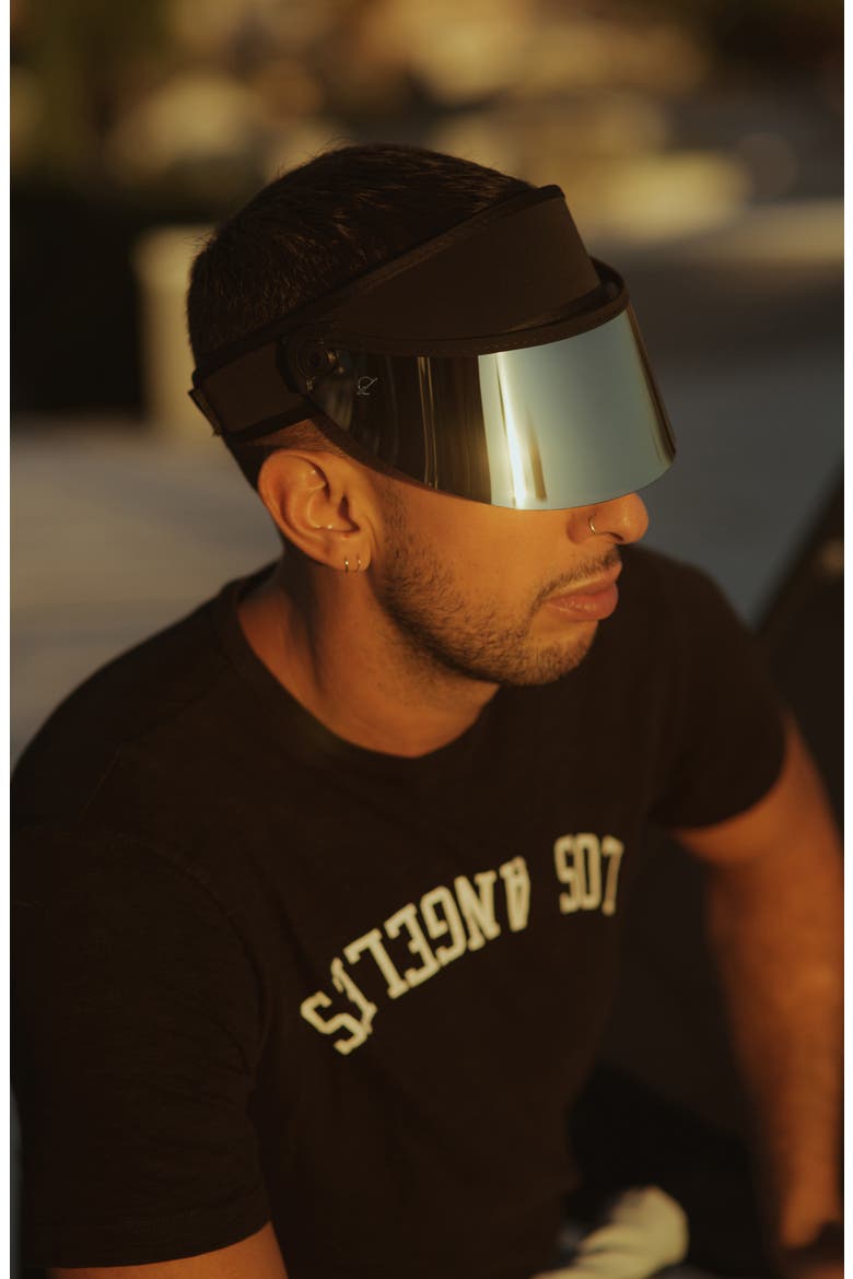Shorty Lux Visor, Alternate, color, BLACK/ CHROME