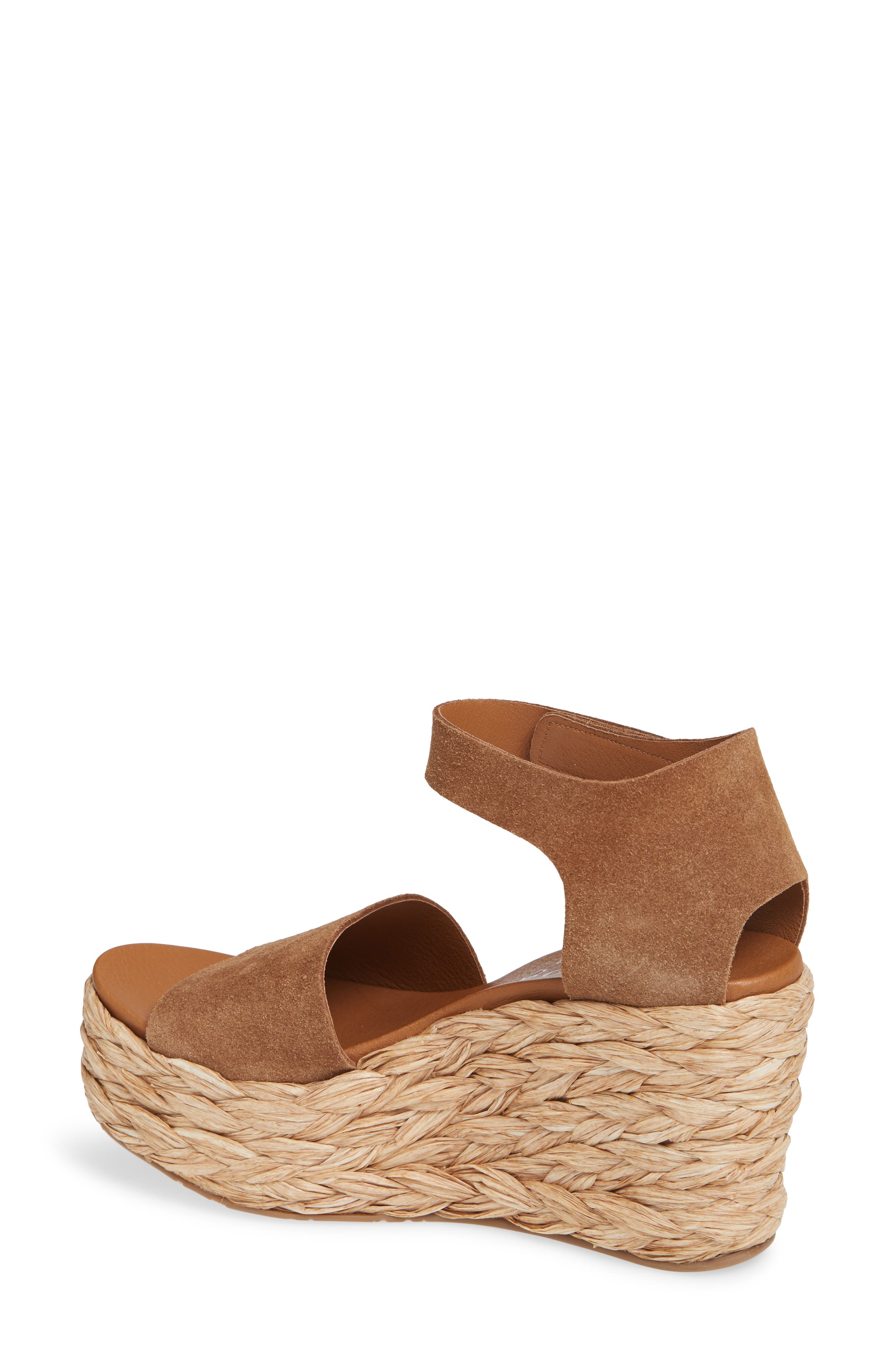 Dory Raffia Wedge Sandal, Alternate, color, HAZELNUT
