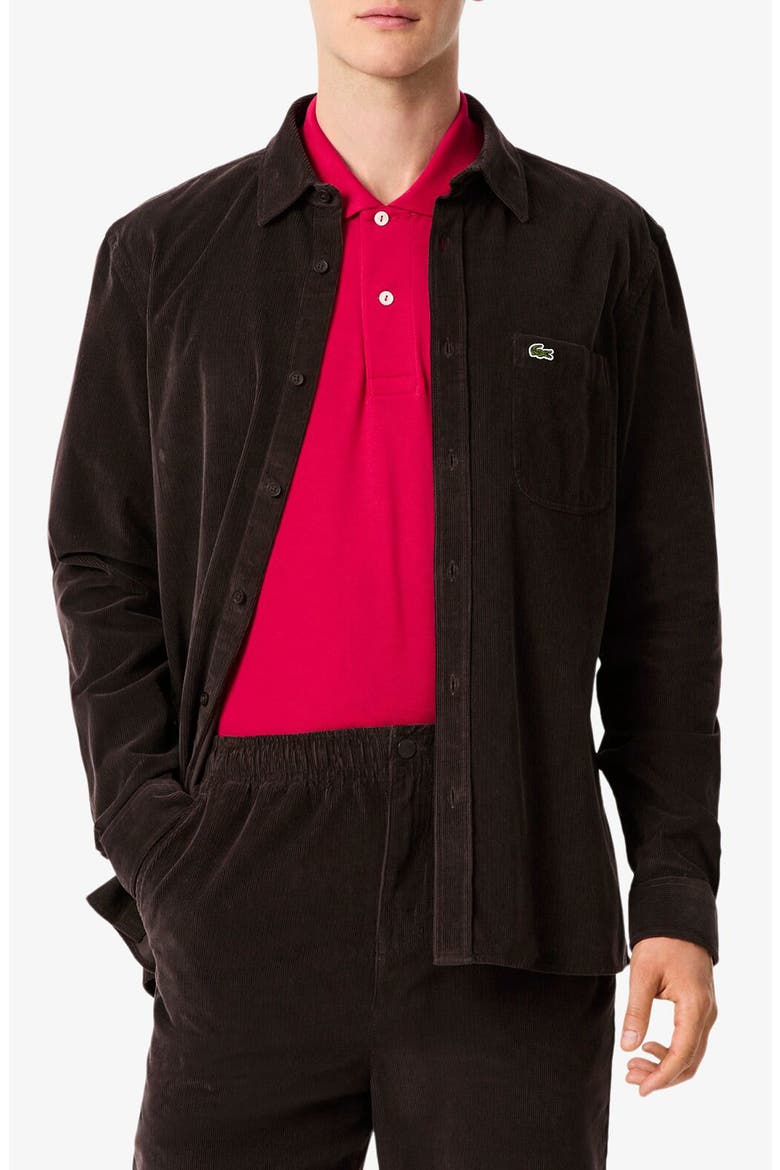 Regular Fit Corduroy Button-Up Shirt, Main, color, PORT