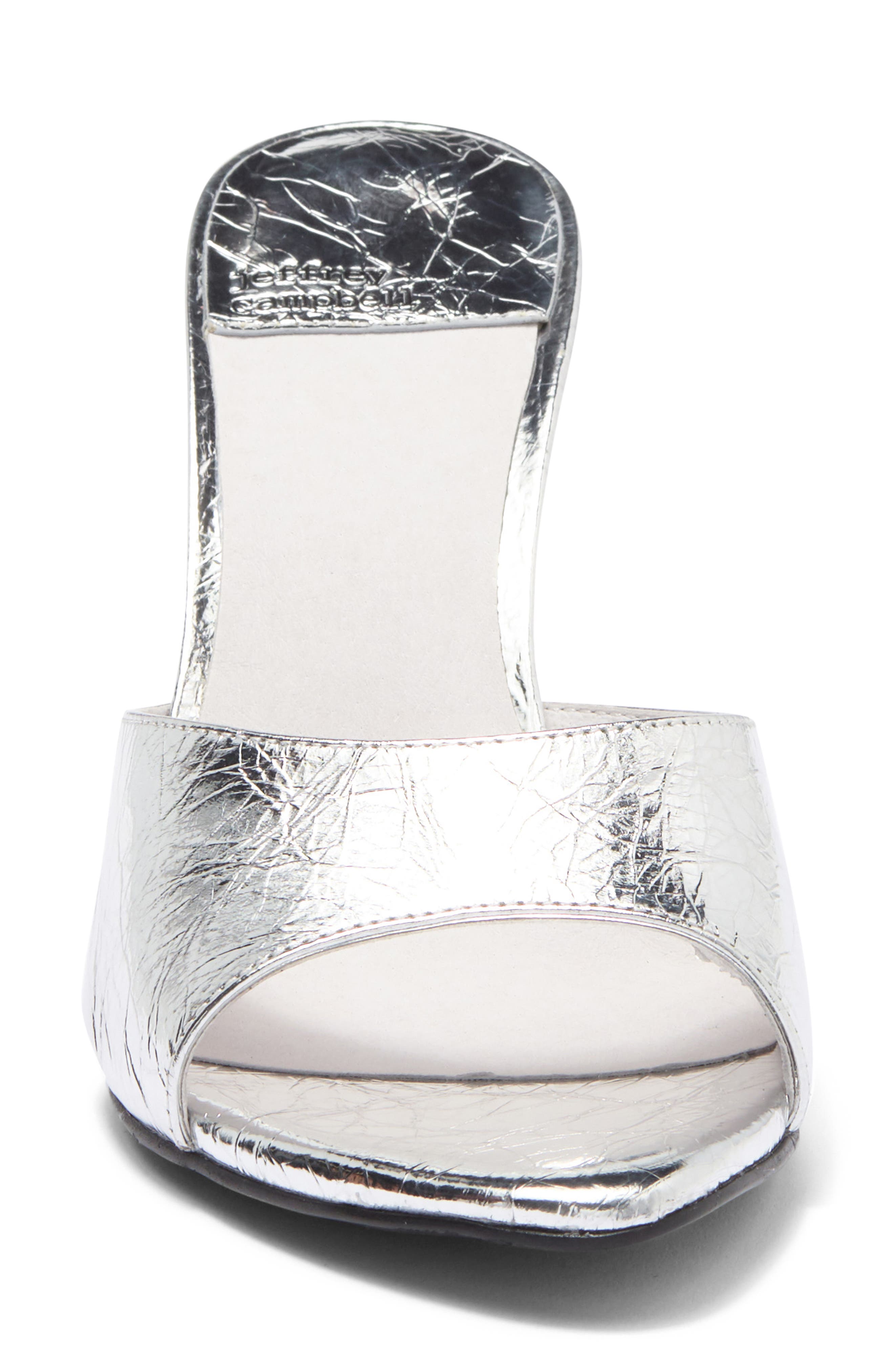 Jeffrey Campbell Agent Slide Sandal, Alternate, color, Silver Metallic