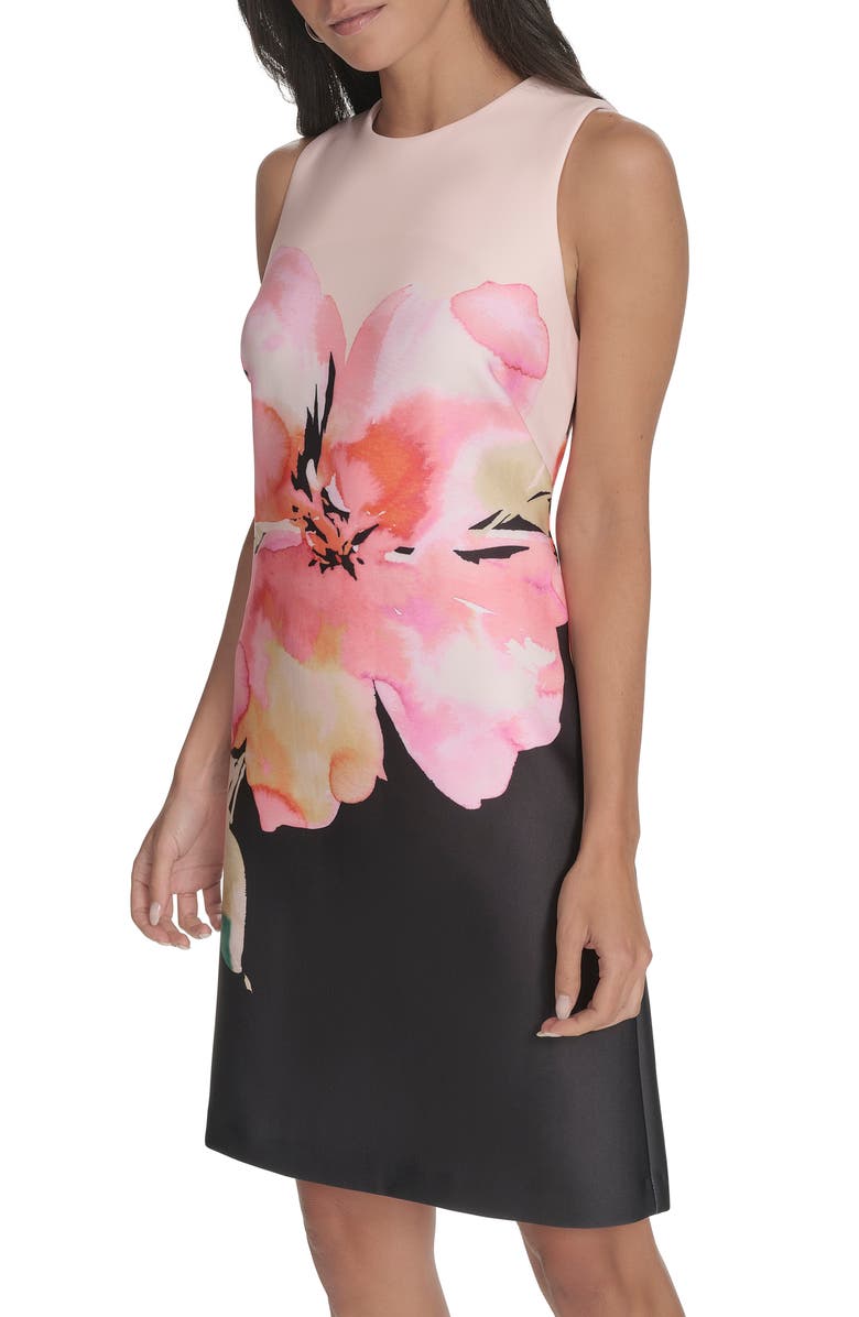 Calvin Klein Big Floral Shift Dress, Alternate, color, Tulip Multi