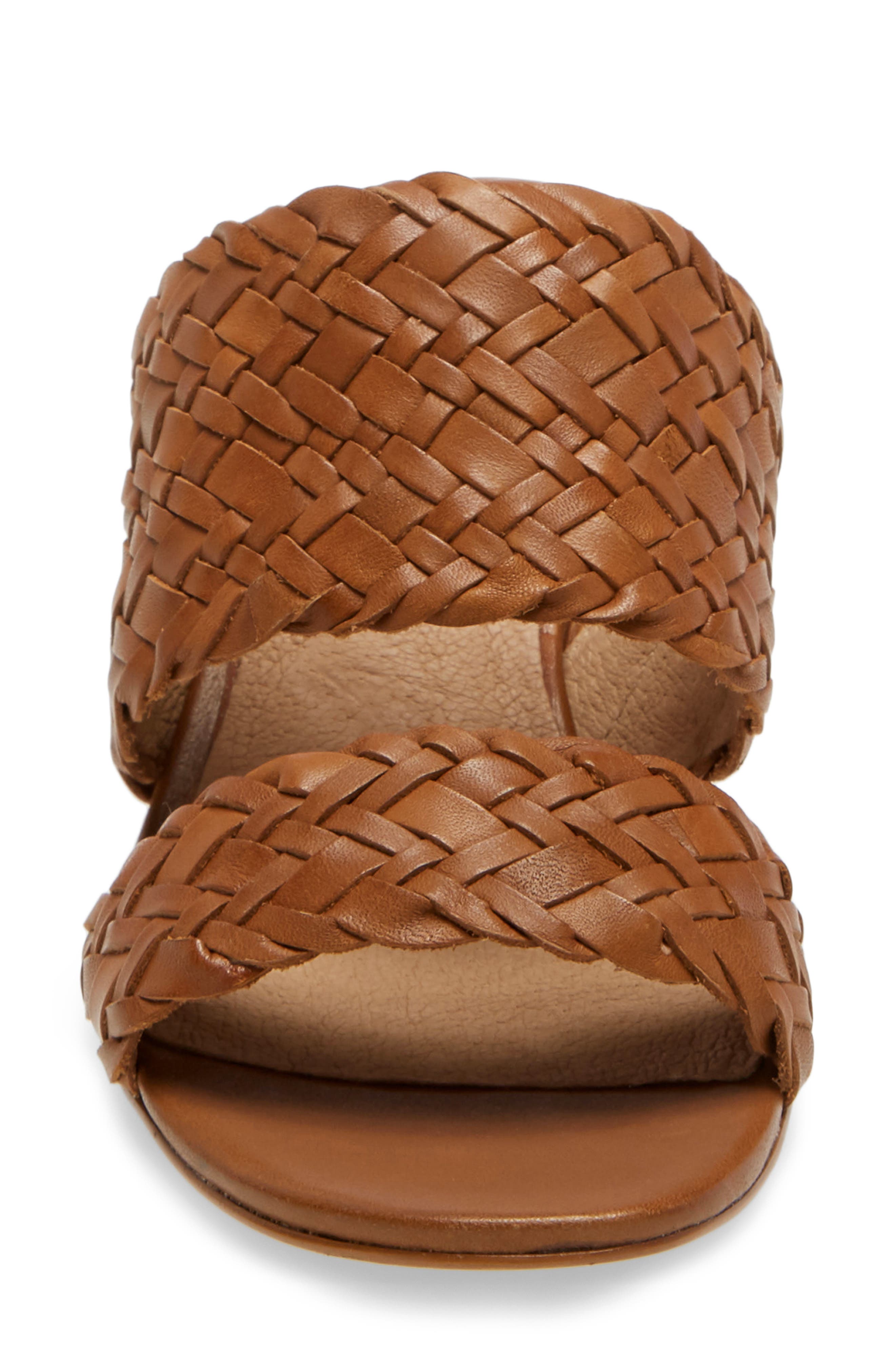 The Kiera Woven Mule Sandal, Alternate, color, BROWN