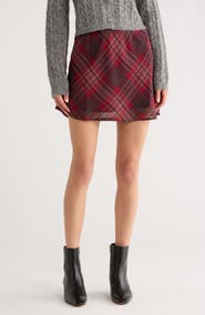 All in Favor Plaid Miniskirt