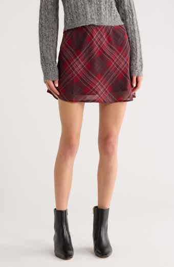 All in Favor Plaid Miniskirt