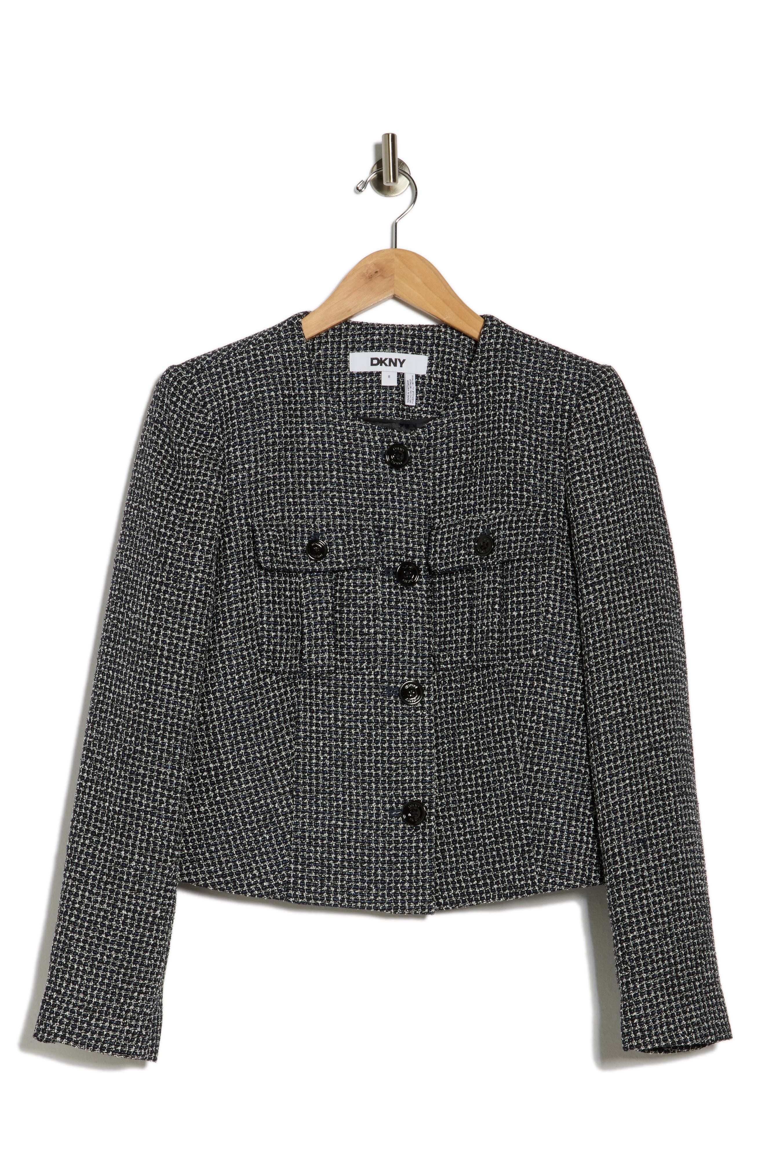 DKNY Tweed Crop Jacket