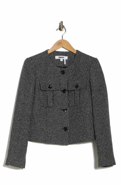 DKNY Tweed Crop Jacket